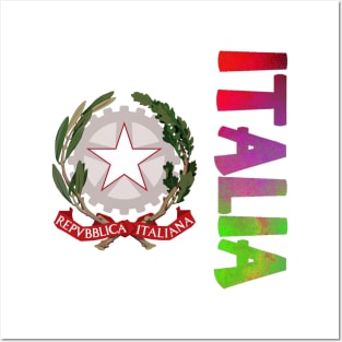 Italia (Italy) Coat of Arms Design Posters and Art